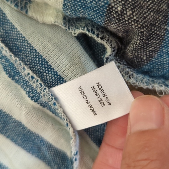 NEW Drew Striped Drawstring Tapered Leg Jumpsuit Blue Red S summer coastalcore - Picture 11 of 13